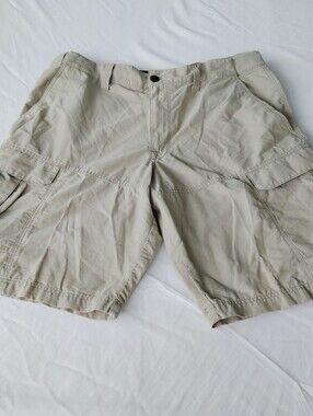 M &S Men's Khaki Cargo Shorts - Lightweight Utility Style 34"